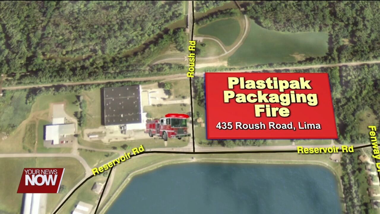 Bath Township Fire Department responds to a fire at Plastipak Packaging
